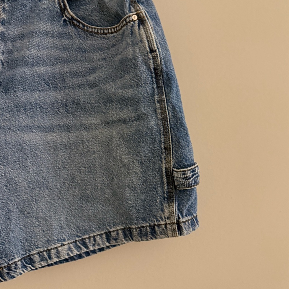 Cotton On Carpenter Denim Shorts Size 32 Blue Utility Streetwear - Picture 5 of 10